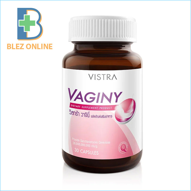 膣内の細菌による炎症予防 VISTRA VAGINY 酵母500mg 30カプセル入り