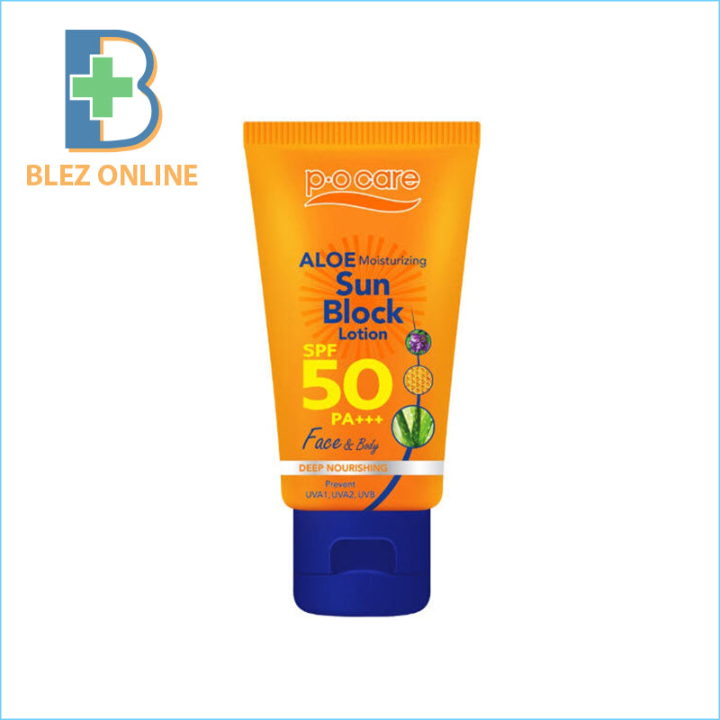 日焼け止めクリーム P.O. Care Aloe Moisturizing Sun Block Lotion
