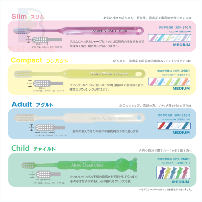 [歯科用] ウィルデント モアクリーン Slim（スリム) 歯ブラシ