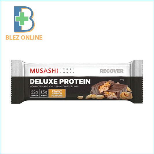 โปรตีนบาร์ MUSASHI Deluxe Protein Peanut Crunch Flavour 60g
