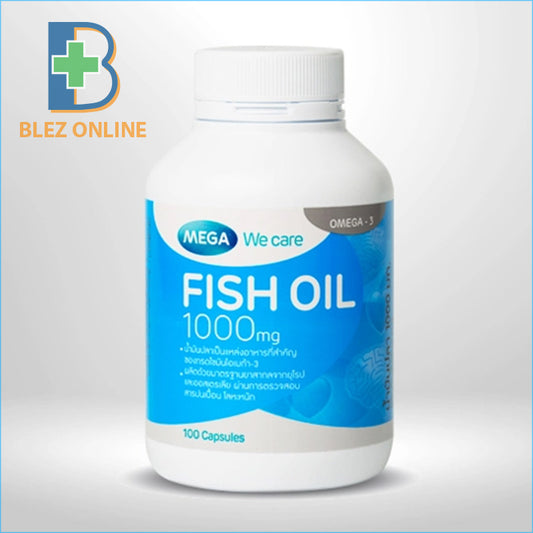 อาหารเสริม Mega Fish Oil 1000mg 100 Capsules