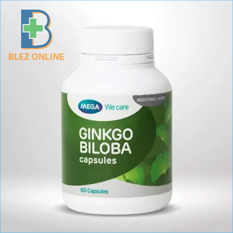 Supplements Mega Ginkgo Biloba Extract 40mg 60 Capsules