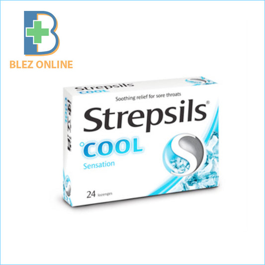 Throat Lozenges Strepsils Cool 24 Tablets