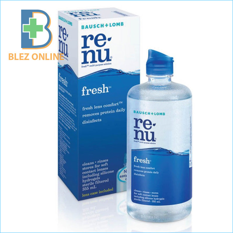 Contact lens cleaning solution re-nu 355ml+65ml